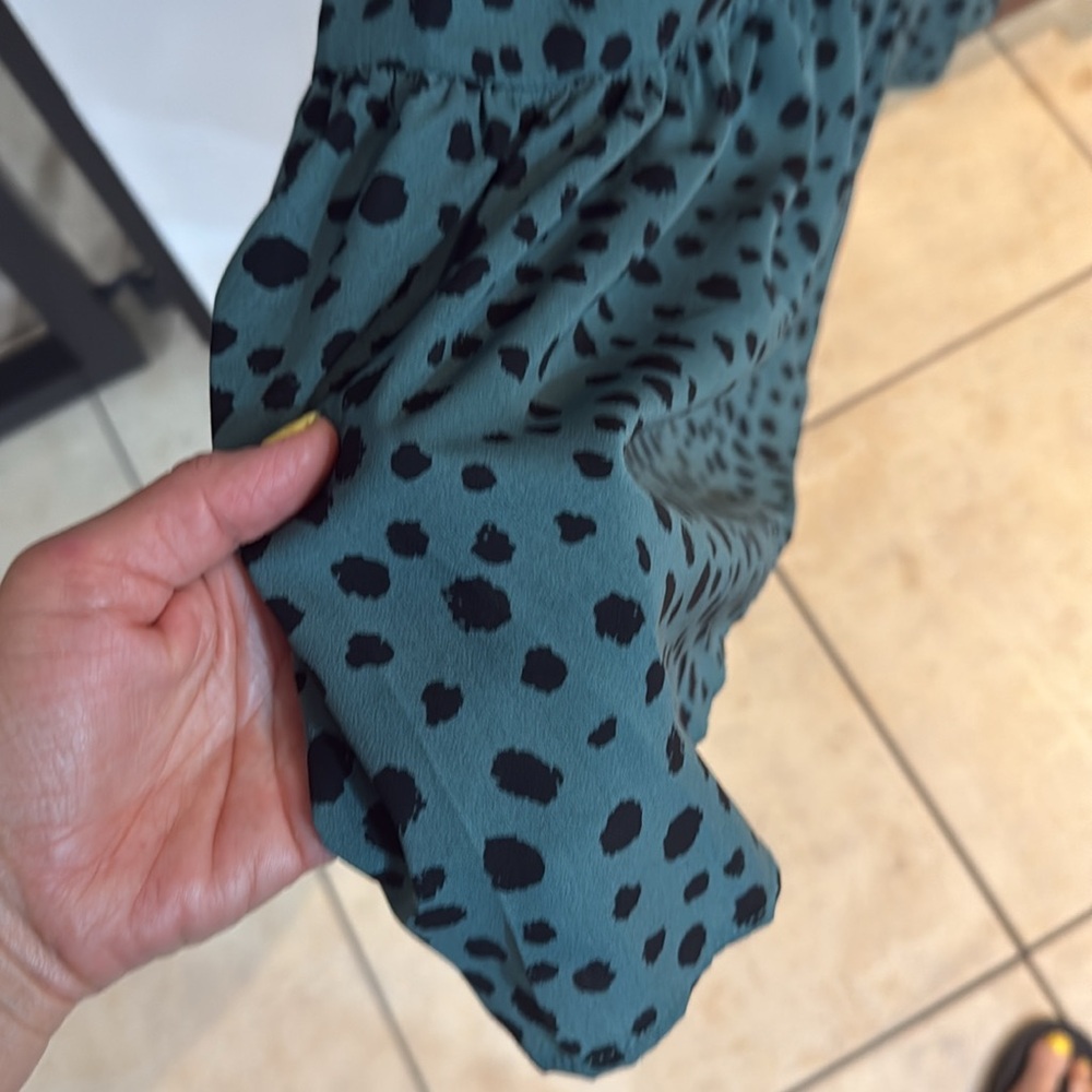 Misguided Women’s Long sleeves leopard print maxi dress Green/black Size Small - Picture 6 of 12